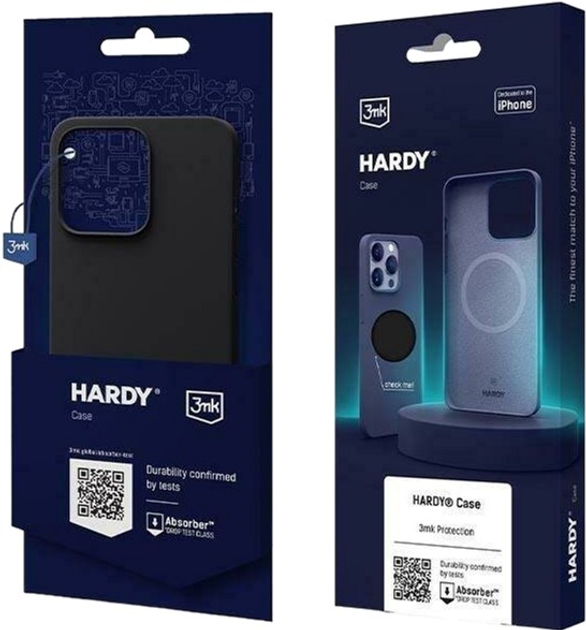 Etui plecki 3MK Hardy Case z MagSafe do Apple iPhone 15 Pro Graphite (5903108527378) - obraz 2