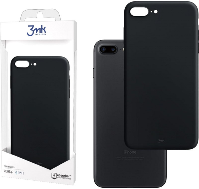 Etui plecki 3MK Matt Case do Apple iPhone 7 Plus Black (5903108232012) - obraz 1