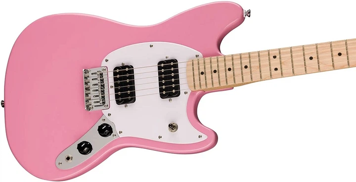 Электрогитара SQUIER by FENDER SONIC MUSTANG HH MN FLASH PINK - Фото 3 Электрогитара SQUIER by FENDER SONIC MUSTANG HH MN FLASH PINK - изображение 3