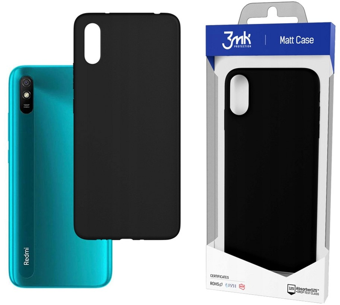 Etui plecki 3MK Matt Case do Xiaomi Redmi 9A Black (5903108290234) - obraz 2