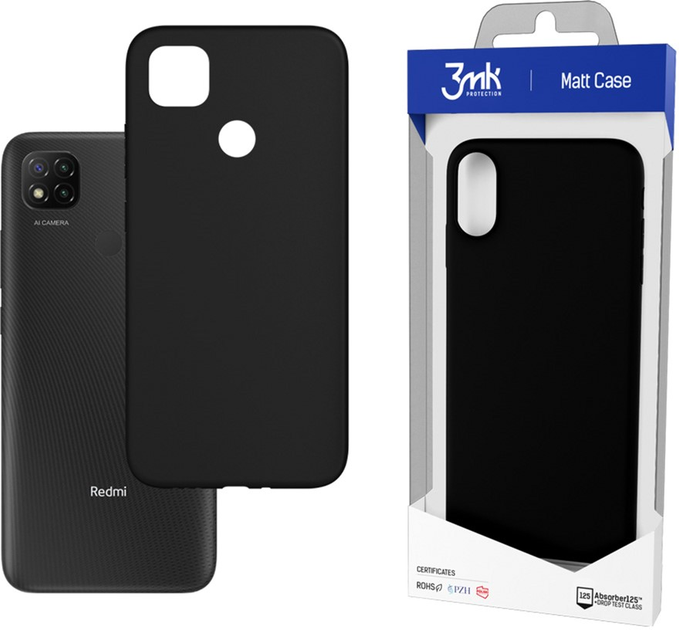 Панель 3MK Matt Case для Xiaomi Redmi 9C Чорний (5903108299053) - зображення 2
