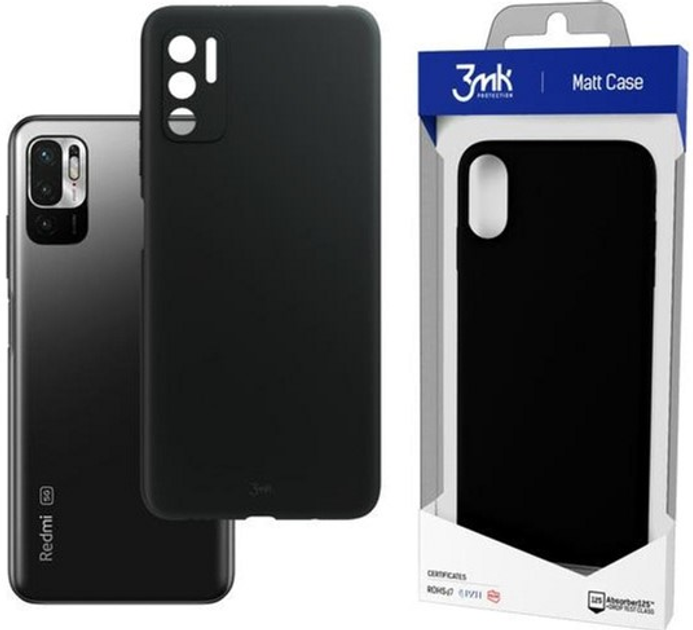 Etui plecki 3MK Matt Case do Xiaomi Redmi Note 10 5G Black (5903108343862) - obraz 2