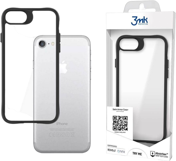 Панель 3MK Satin Armor Case+ для Apple iPhone 7/8/SE 2020/SE 2022 Прозорий (5903108442343) - зображення 3