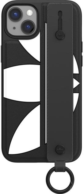 Etui plecki Adidas OR Hand Strap Case do Apple iPhone 14 Plus Black-white (8718846100397) - obraz 1