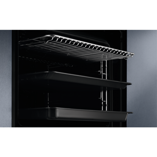 Духовой шкаф Electrolux электрический, 72л, A+, дисплей, конвекция, пиролиз, телескопические направляющие, черный (KOEBP39WZ) - изображение 3