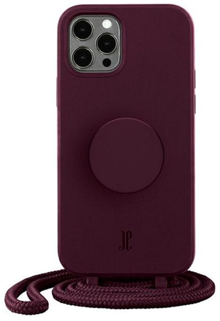 Etui plecki Just Elegance PopGrip do Apple iPhone 12/12 Pro Wine (4062519300336) - obraz 1