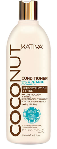 Odżywka do włosów Kativa Coconut Conditioner Reconstruction & Shine 500 ml (7750075041363) - obraz 1