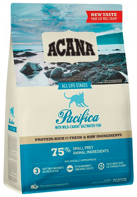 Sucha karma ACANA Pacifica Cat dla dorosłych kotów wszystkich ras 1.8 kg (0064992714642) - obraz 1