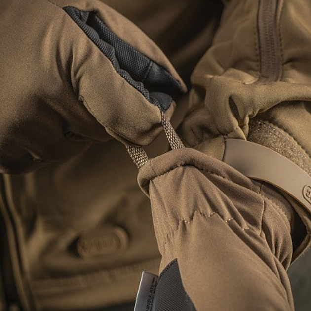 Тактические перчатки Soft Shell Thinsulate Coyote Brown Размер XL (сенсорные, софтшелл, непромокаемые) - изображение 2