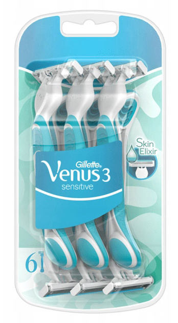 Станки для бритья Gillette Simply Venus 3 Sensitive 6 шт (7702018487158 ...