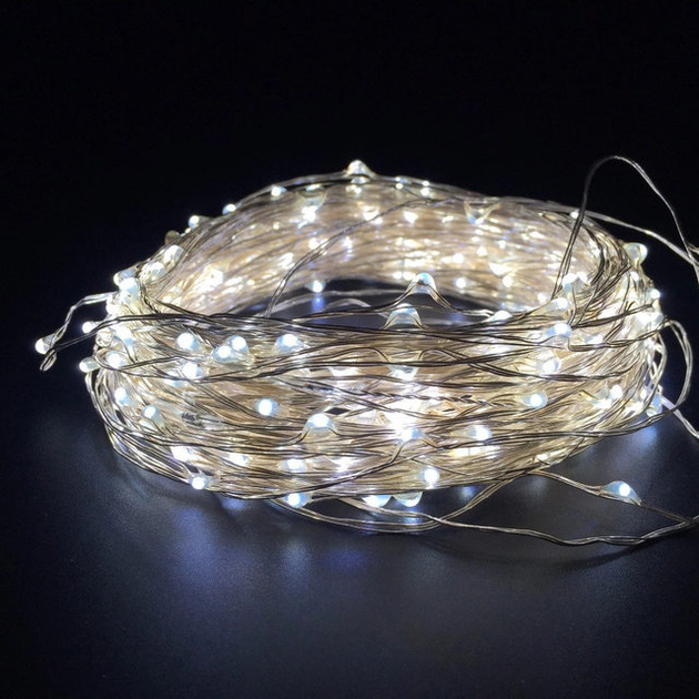 Гирлянда роса usb 20 метров 200 led ip65 холодный белый – фото, отзывы ...
