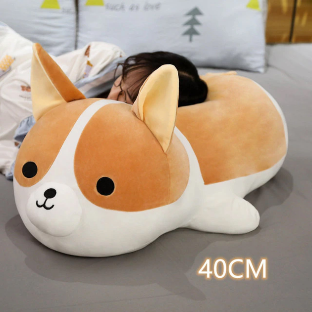 Мягкая игрушка-подушка Веселый Корги Corgi Dog Plush 40 см, Velice ...