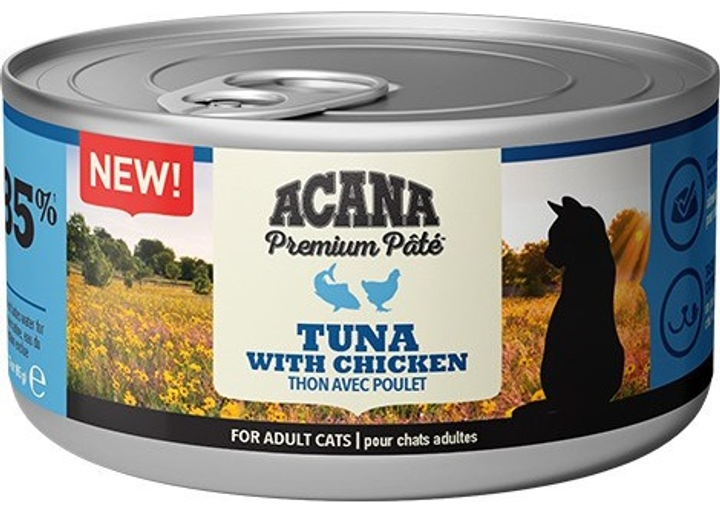 Mokra karma ACANA Premium PATE TUNA and CHICKEN dla kotów wszystkich ras 85 g (0064992719807) - obraz 1