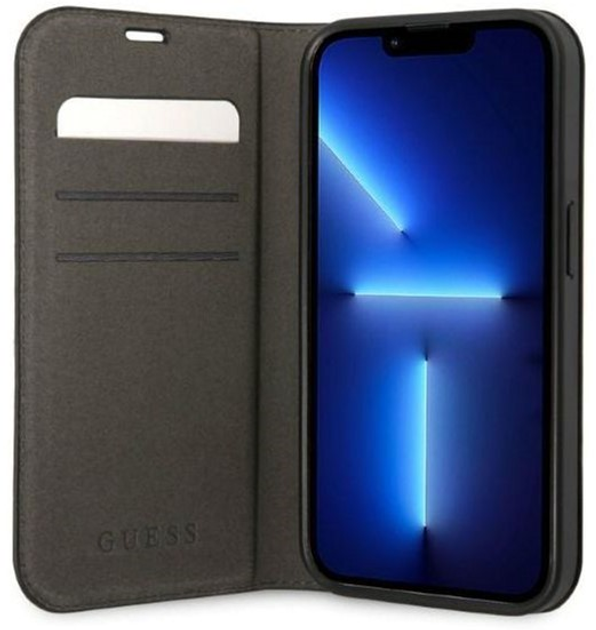 Чохол-книжка Guess Book 4G Vintage Gold Logo для Apple iPhone 14 Чорний (3666339083168) - зображення 3