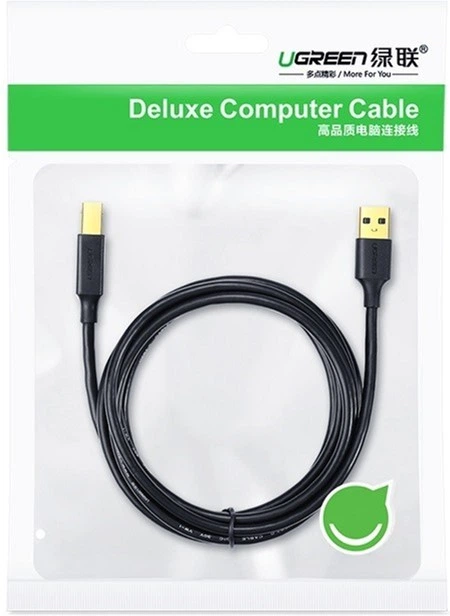 Кабель UGREEN US135 USB 2.0 AM to BM Print Cable 1 м Black (UGR-20846) - зображення 3