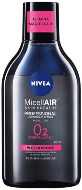 Woda micelarna Nivea MicellAIR Micellar Water Waterproof 400 ml (4005900496331) - obraz 1