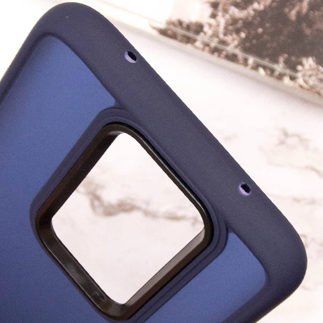 Чохол TPU+PC Lyon Frosted для Xiaomi Redmi Note 8 Pro Navy Blue - изображение 5