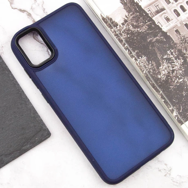 Противоударный Чехол TPU+PC Lyon Frosted для Samsung Galaxy A04e Navy Blue - изображение 4