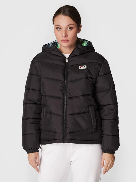 Куртка зимова жіноча Fila Titisee Reversible Oversized Puff Jacket FAW0243-80001 M Чорна (4064556333353) - зображення 1