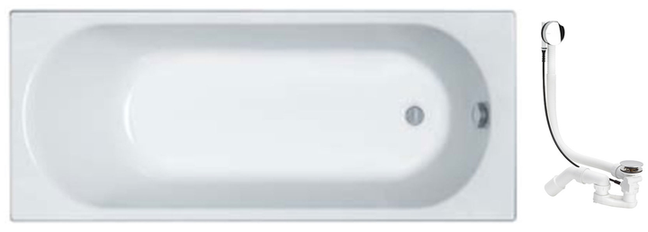 Ванна акриловая KOLO OPAL PLUS 150х70 (XWP1350000N) без ножек + Сифон ...