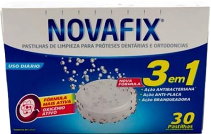 Таблетки для чищення зубних протезів Urgo Novafix Cleaning 30шт (8413647014842) - зображення 1
