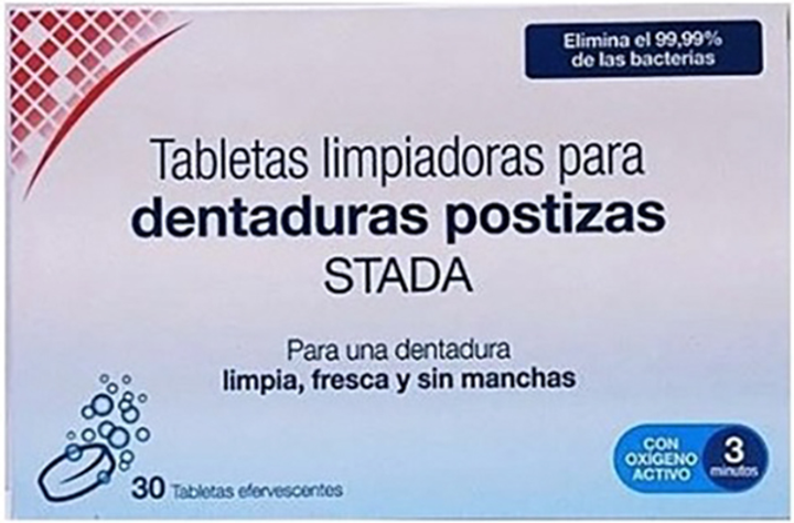 Tabletki do czyszczenia protez zębowych Care+ Stada, Effervescent, 30 Units (8470001767417) - obraz 1