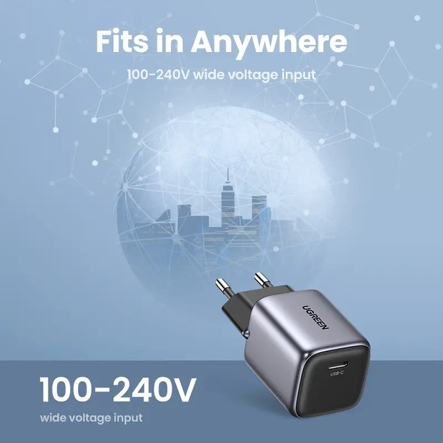 Мережевий зарядний пристрій UGREEN CD318 Nexode mini 20W Charger EU (UGR-90664) (UGR-90664) - зображення 7