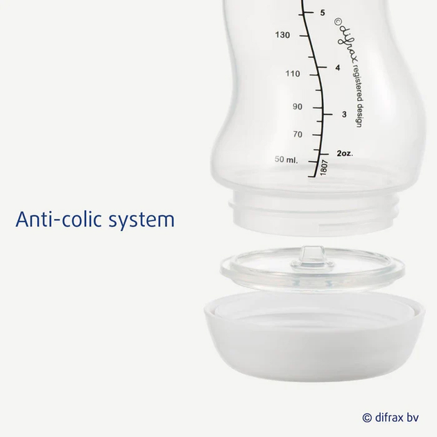 Пляшечка для годування Difrax S-Bottle Natural антиколікова із силіконовою соскою 170 мл Blossom (705 Blossom) - зображення 3