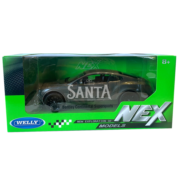 Игрушечная машинка металлическая WELLY 1:24 BENTLEY CONTINENTAL SUPERSPORTS, бентли континенталь суперспорт, откр.двери, капот, серая, 19 * 7.5 * 5.5 см (24018W) - изображение 7