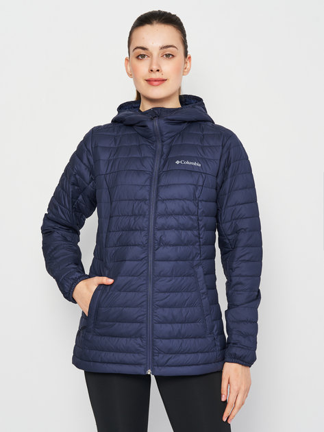 Куртка демисезонная с капюшоном женская Columbia Silver Falls Hooded 2034841-466 XS Темно-синяя (0195978210237_0990050140989) 