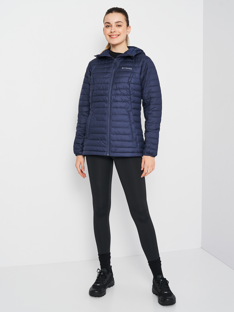 Куртка демисезонная с капюшоном женская Columbia Silver Falls Hooded 2034841-466 XS Темно-синяя (0195978210237_0990050140989) 