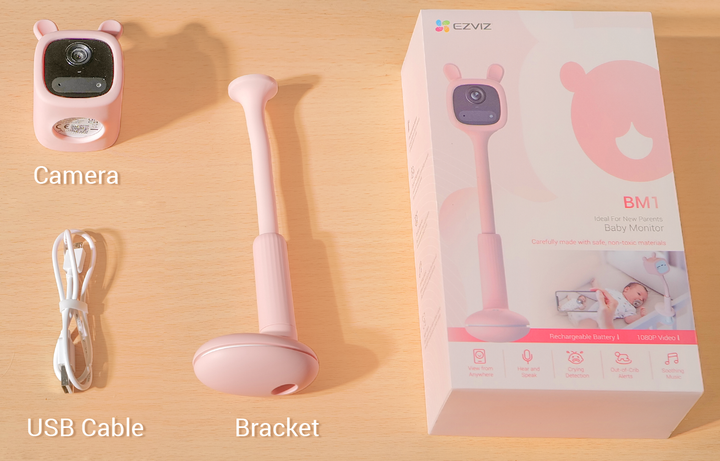 Акумуляторний пилосос Ezviz RH1 + IP камера Ezviz BM1 Peach Bunny відео няня (RH1+BM1 ROŻ) - зображення 20