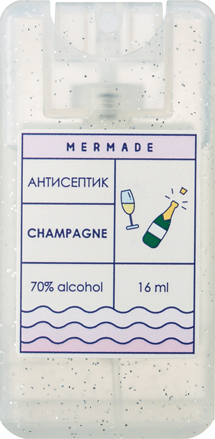 Антисептик-спрей для рук Mermade Champagne 16 мл від Rozetka на платформі USKIDKA Акція на Антисептик-спрей для рук Mermade Champagne 16 мл від Rozetka