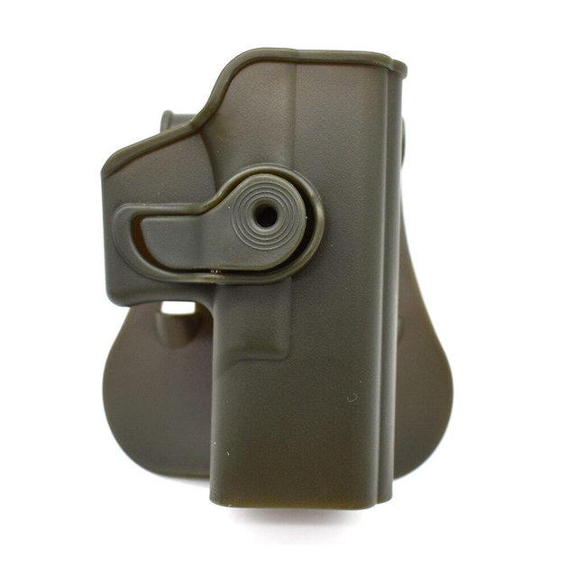 Тактична полімерна кобура Gen1-4 Glock 17 Олива Olive (Paddle) - зображення 1