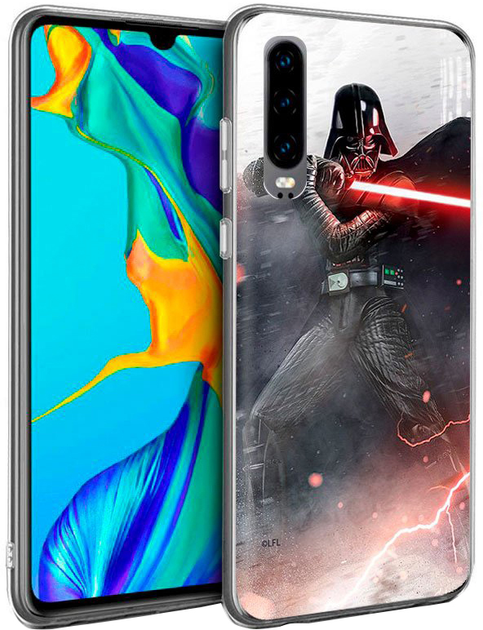 Etui plecki Disney Star Wars Darth Vader 003 do Huawei P30 Black (5902980085051) - obraz 1