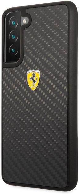 Панель Ferrari On Track Real Carbon для Samsung Galaxy S21 FE Чорний (3666339045272) - зображення 1