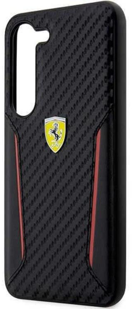 Панель Ferrari Carbon Contrast Edges для Samsung Galaxy S23 Чорний (3666339114602) - зображення 1