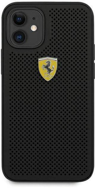 Etui plecki Ferrari On Track Perforated do Apple iPhone 12 mini Black (3700740479629) - obraz 1