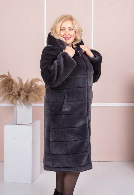 Fashions • Шуба жіноча Альба Fashions 64 графіт (021-2/ш-бр) від ...