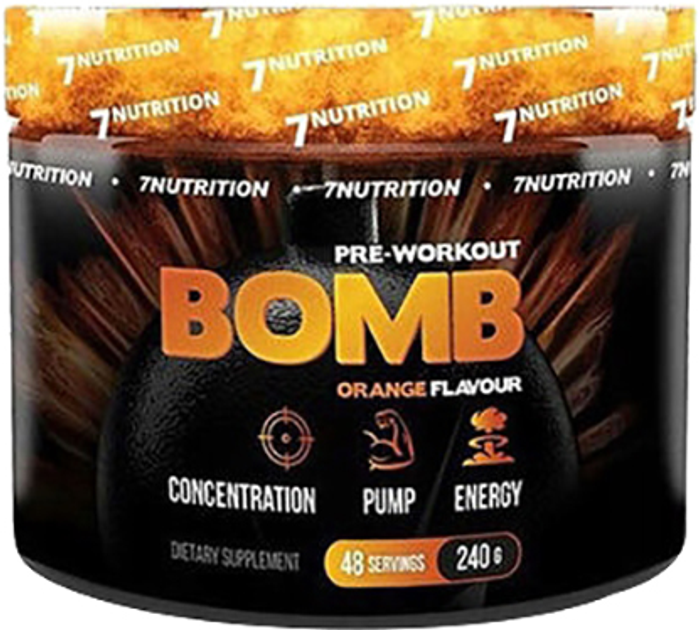 Kompleks przedtreningowy 7Nutrition BOMB 240 g Pomarańcza (5907222544211) - obraz 1