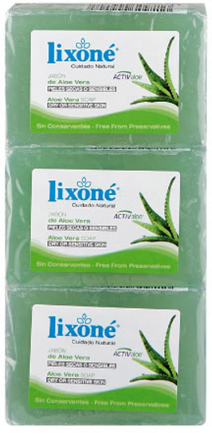 Набір мила Lixone Aloe Vera Soap Dry Or Sensitive Skin 3 x 125 г (8411905009005) - зображення 1