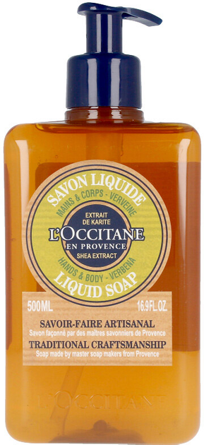 Мило L'Occitane en Provence Shea Butter Liquid Soap Verbena 500 мл (3253581662663) - зображення 1