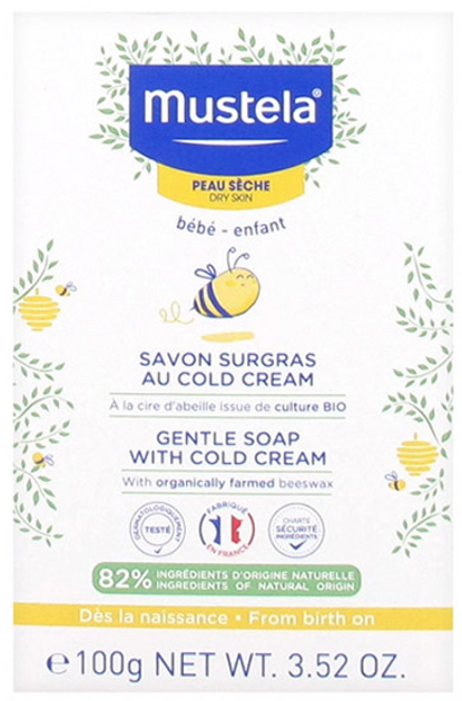 Mydło Mustela Gentle Bath Soap With Cold Cream 100 g (3504105036102) - obraz 1