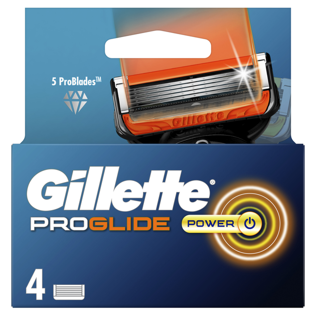 Сменные картриджи для бритья (лезвия) мужские Gillette Fusion5 ProGlide Power 4 шт (7702018085576) - изображение 2