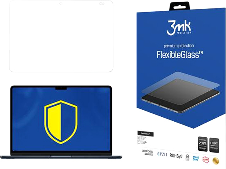 Гібридне скло 3MK FlexibleGlass для MacBook Air 2022 (M2) 15" (5903108490726) - зображення 1