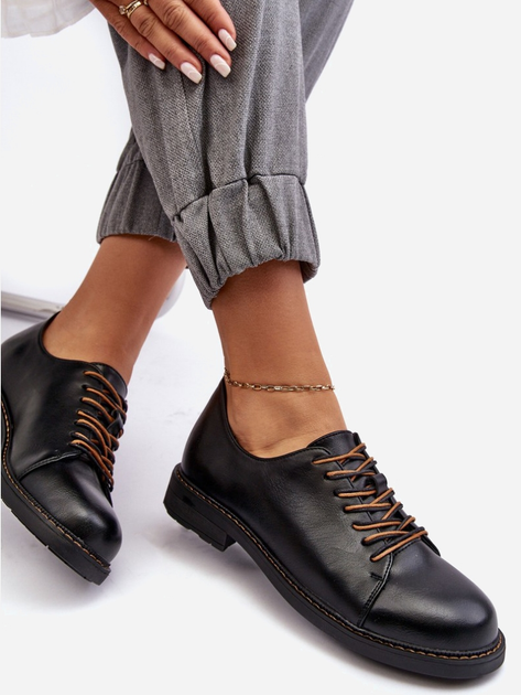 Buty derby damskie Vinceza Nakera 39 Czarne (5905677937350) - obraz 3