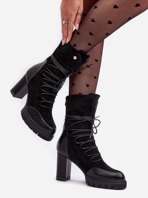 Жіночі ботильйони Artie 40 Чорні (5905677943634) - зображення 3