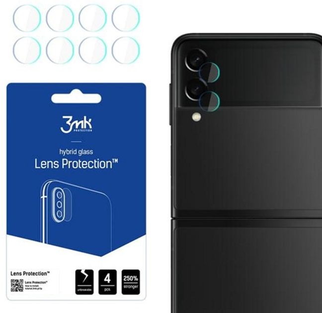Комплект захисних стекол 3MK Lens Protect для камери Samsung Galaxy Flip 3 5G 4 шт - зображення 1