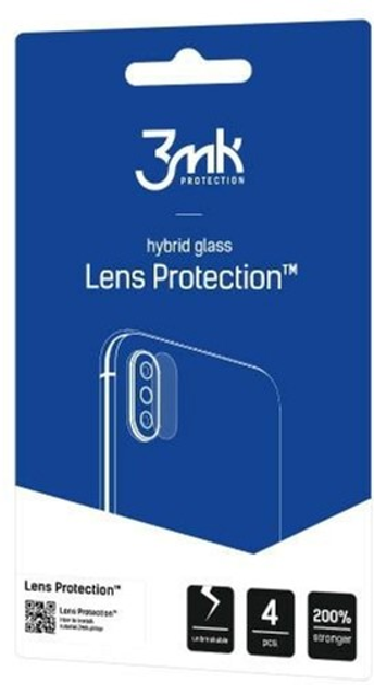 Комплект захисних стекол 3MK Lens Protect для камери Samsung Galaxy M13 5G 4 шт - зображення 1