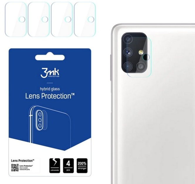 Комплект захисних стекол 3MK Lens Protect для камери Samsung Galaxy M51 4 шт - зображення 1